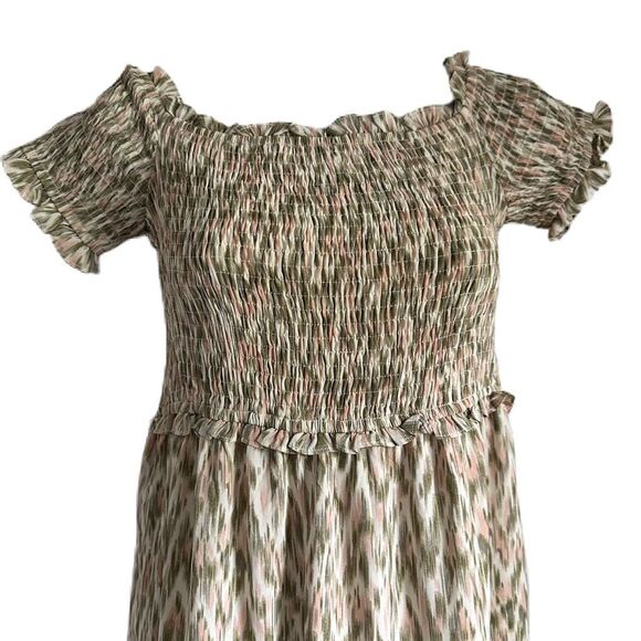 CALVIN TRAN NEW YORK FLORAL SMOCKED DRESS - Picture 3 of 9